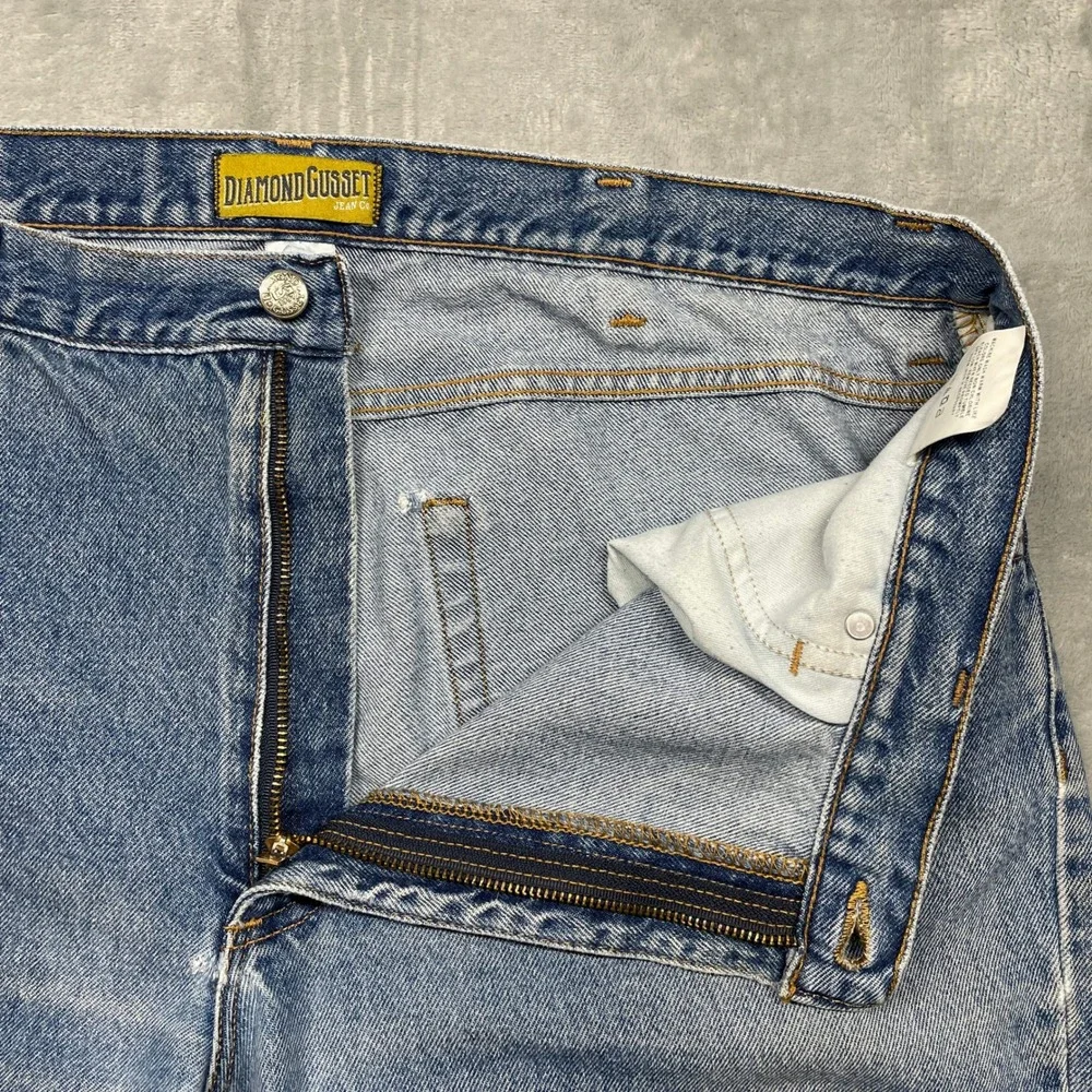 Diamond Gusset Jean Co‎ Regular Fit Mens 40x32 Blue Denim Jeans Made in USA